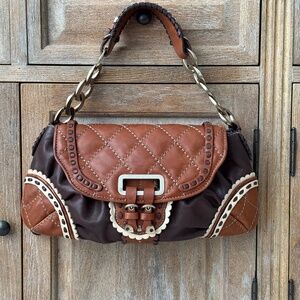 Juicy Couture Y2K Brown Leather Shoulder Bag